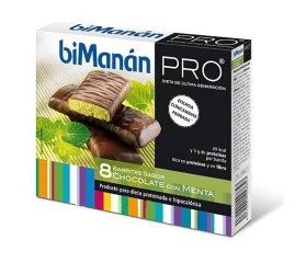 Bimanan Pro Barritas de Chocolate Menta 8 Und