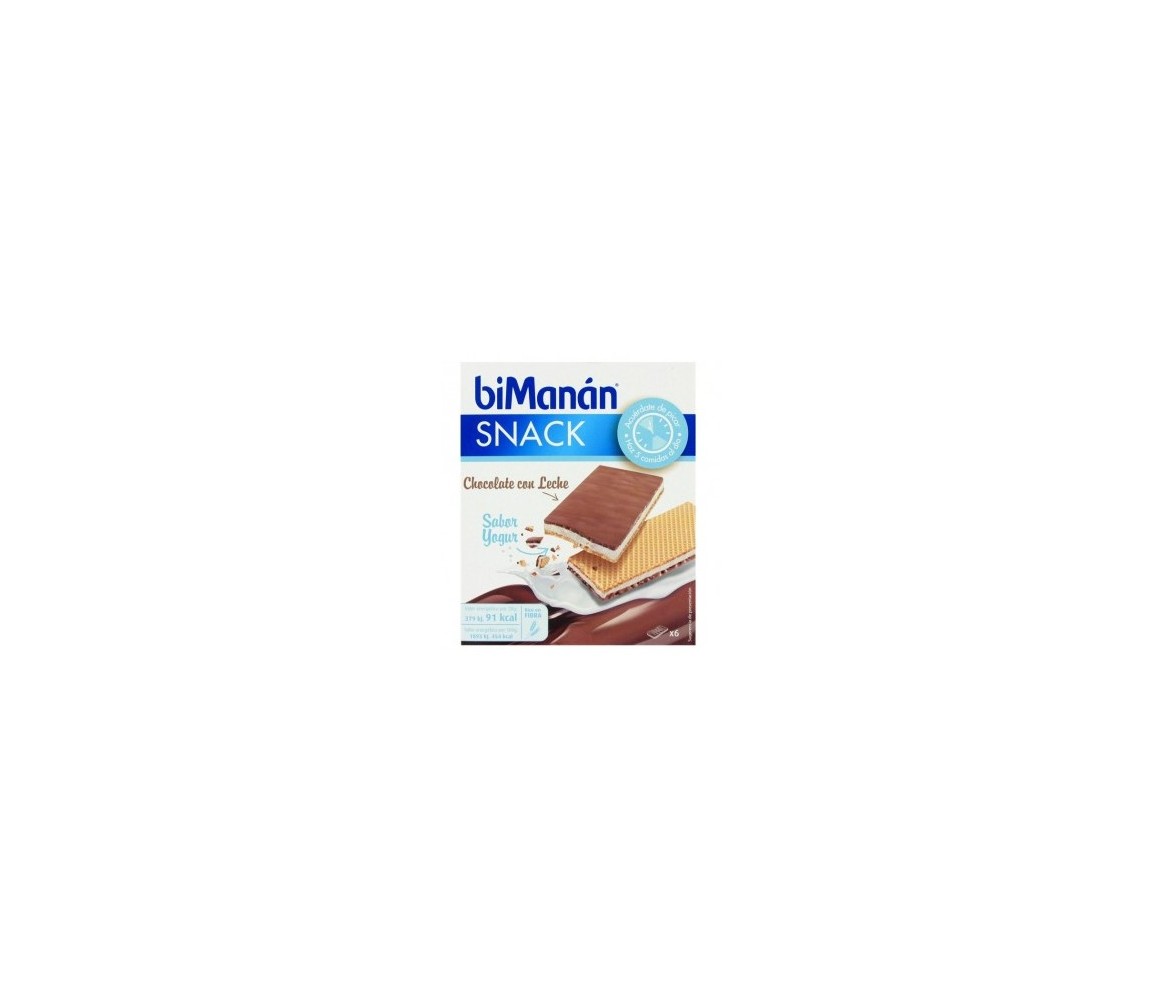 Bimanan Snack Chocolate con Leche y Yogurt. 6 un