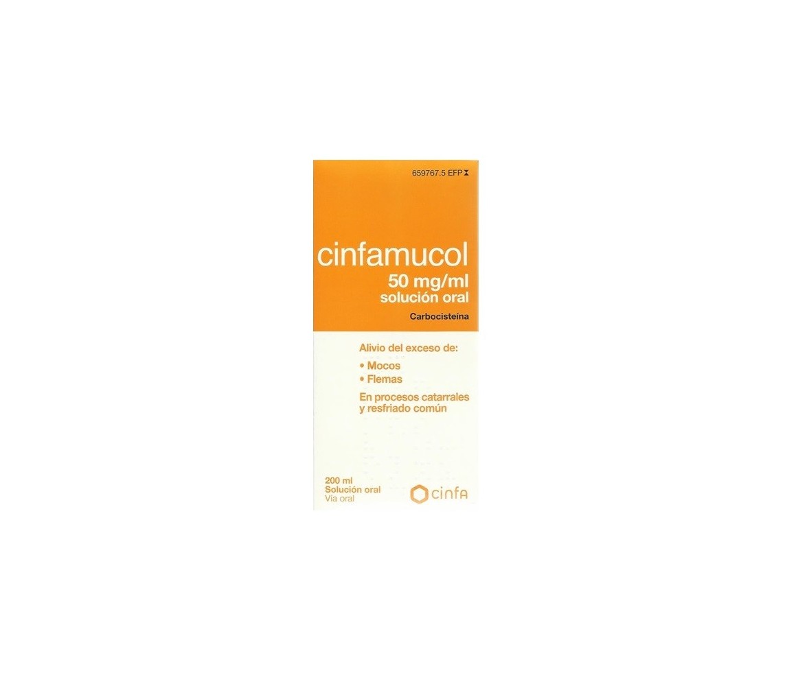 Cinfamucol Carbocisteína 50 mg/ml Solución Oral