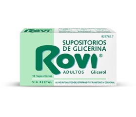 SUPOSITORIOS  GLICERINA ADULTO 12 UN ROVI