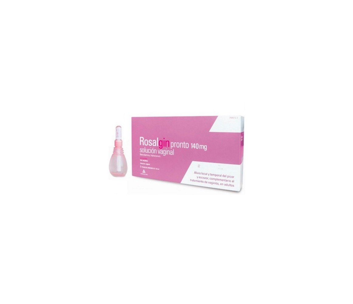 Rosalgin Pronto 140 mg Solución Vaginal 5 Unidos