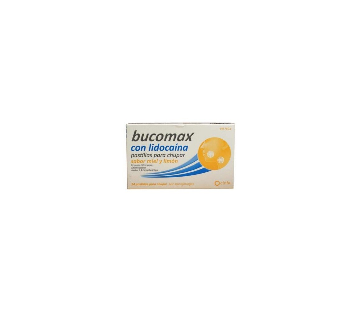 Bucomax Lidocaína 24 Pastillas Miel Limón
