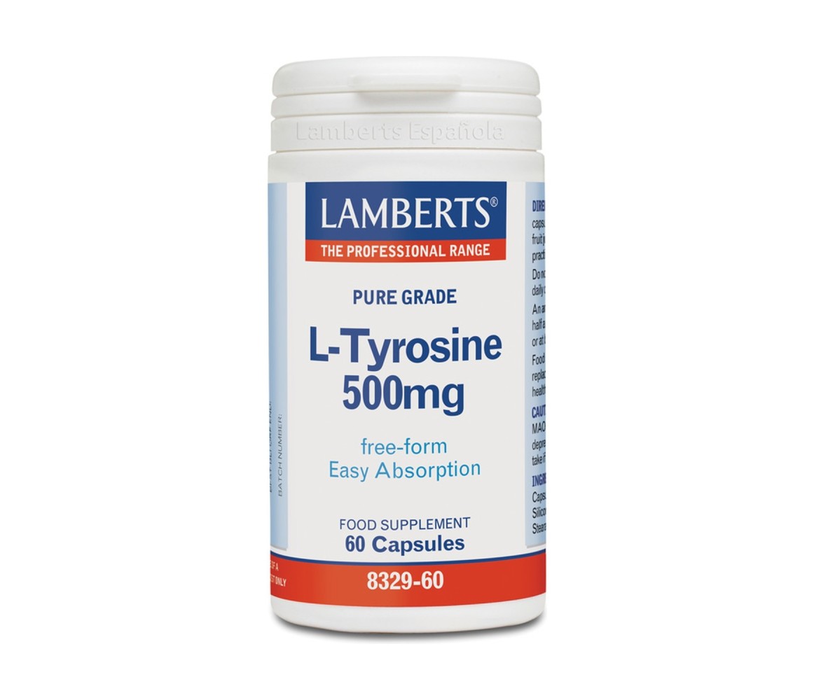 Lamberts L-Tirosina 60 cápsulas de 500mg