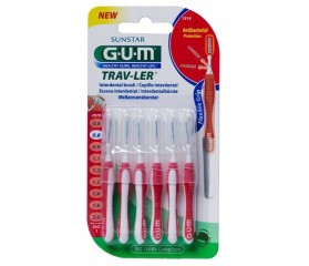 Gum Trav-Ler 0.8mm 6 Cepillos Interdentales