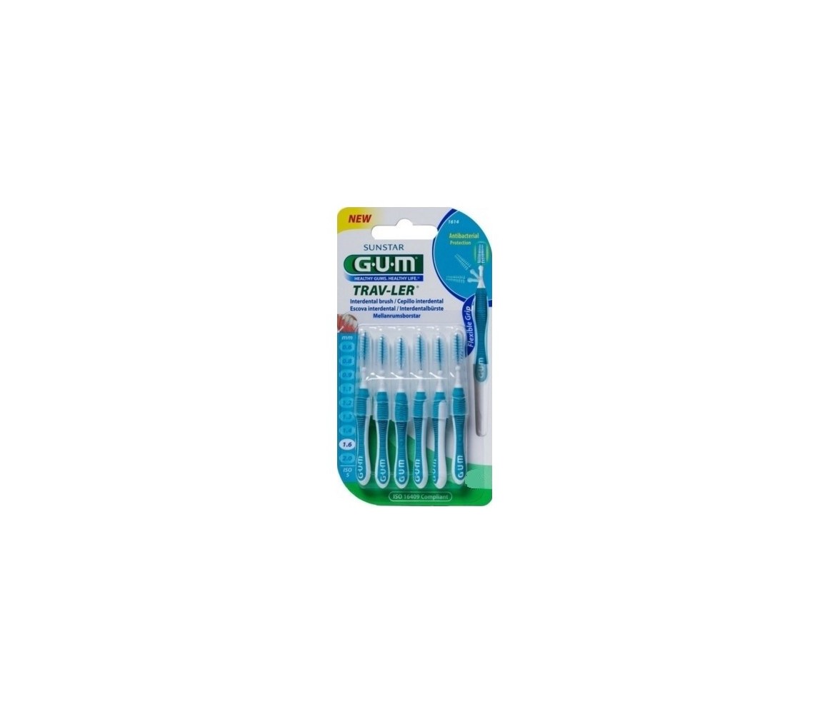 Gum Trav-Ler 1.6mm 6 Cepillos Interdentales