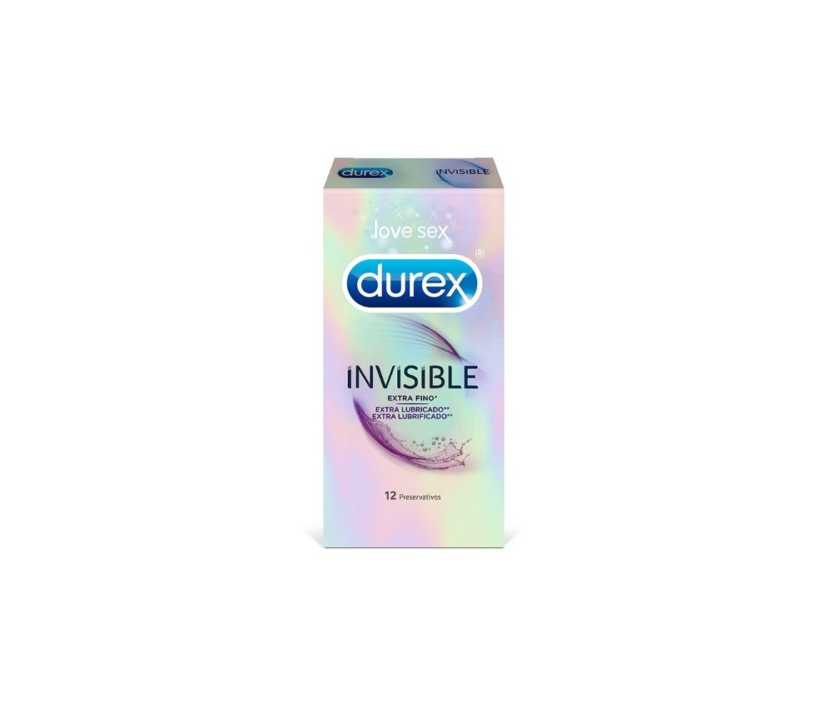 Durex Invisible Extra Fino Extra Lubricado 12 un