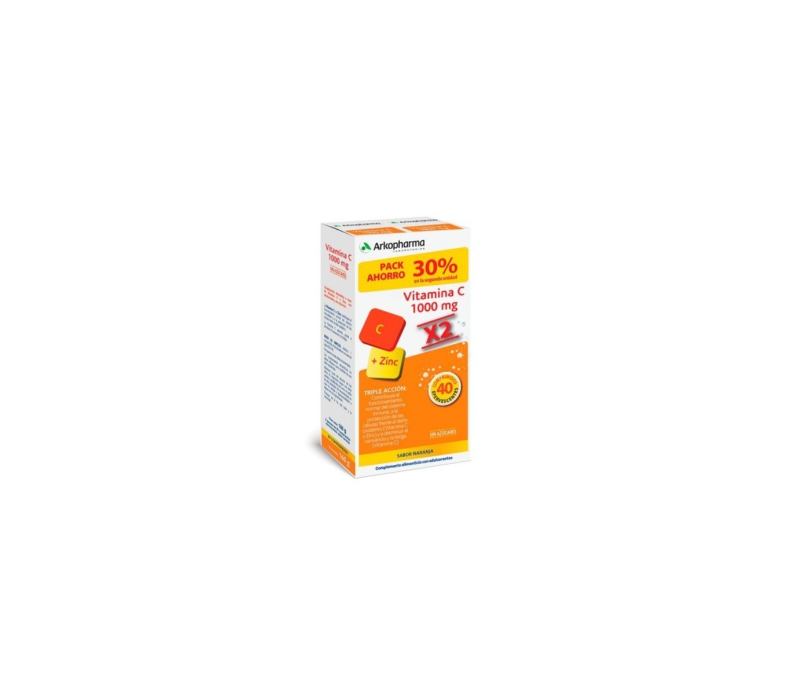 Arkopharma Vitamina C 1000 mg 2 x 20 comprimidos