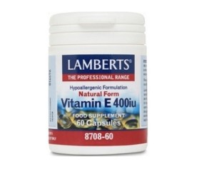 Lamberts Vitamina E natural 400 UI 60 cápsulas