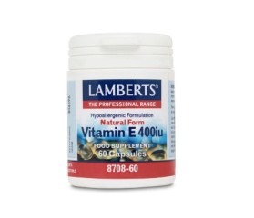 Lamberts Vitamina E natural 400 UI 60 cápsulas