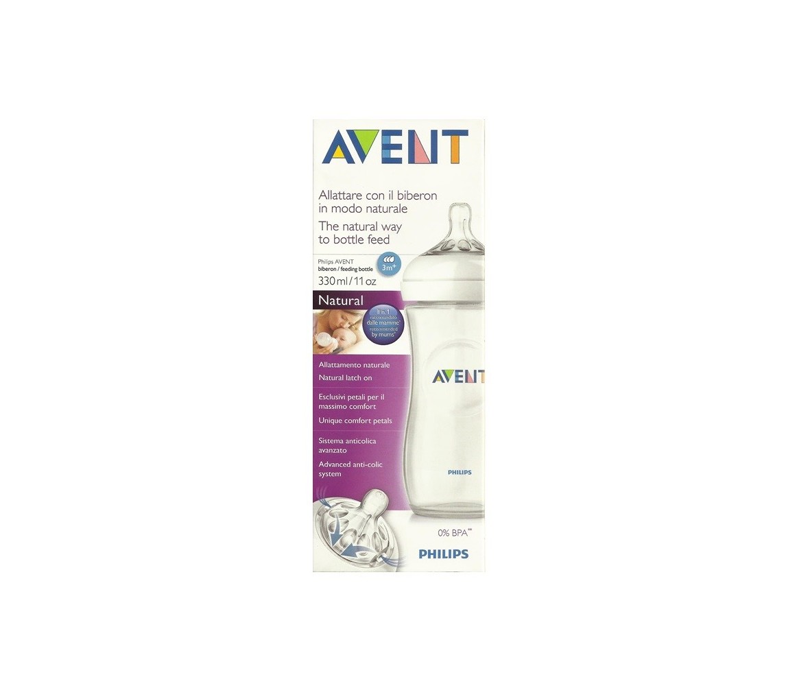 Philips Avent Biberón 3m Enganche Natural Transp