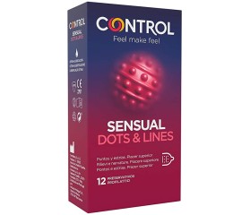 Control Preservativos Sensual Dots &amp Lines 12