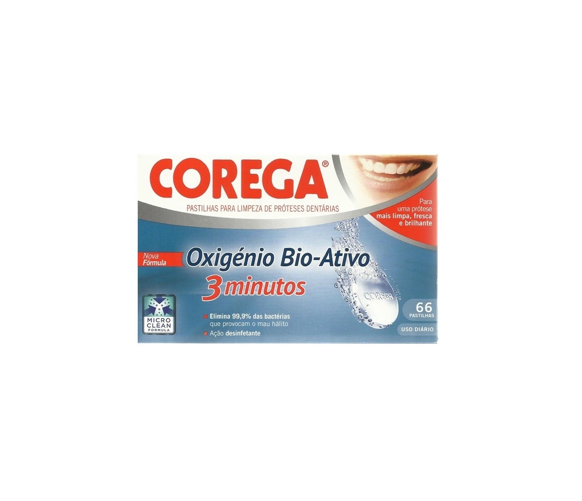 Corega Oxígeno Bio-Activo 3 Minutos Tabletas Lim