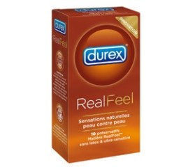 Preservativos Durex Real Feel sin Latex 10 unds.