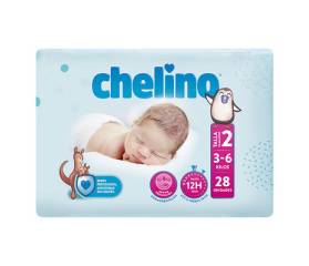 PAÑAL INFANTIL CHELINO TALLA 2  3-6 KG 28UN