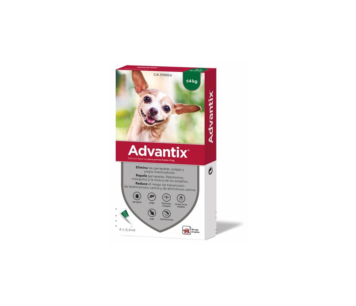 ADVANTIX SOLUCION SPOT-ON PARA PERROS -4KG