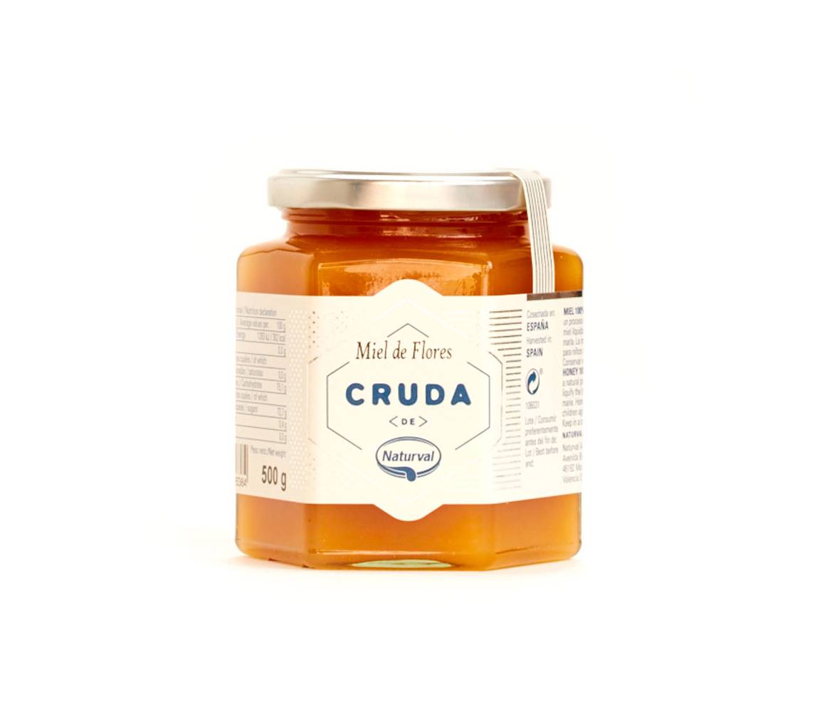 NATURVAL MIEL CRUDA NATURAL FLORES 500 GR