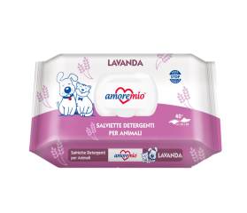 AMOREMIO TOALLITAS LIMPIADORAS VET LAVANDA 40UDS