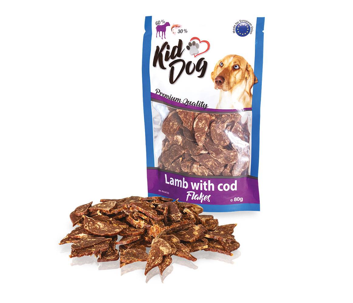 KIDDOG LAMB WITH SEA COD FLAKES 80 GR