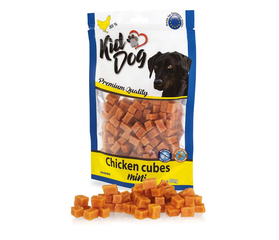 KIDDOG MINI CHICKEN CUBES 80 GR