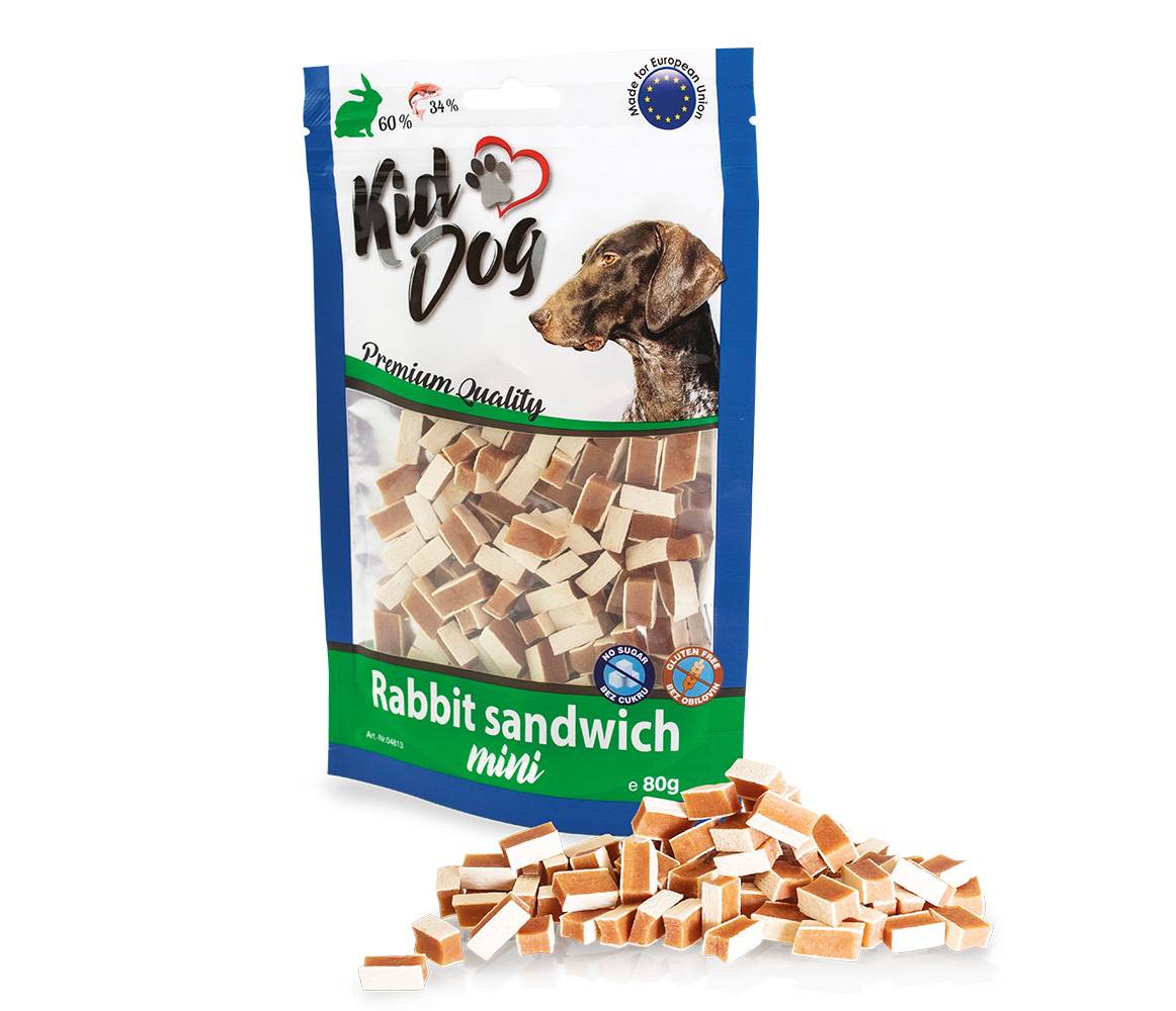 KIDDOG MINI RABBIT SANDWICH 80 GR