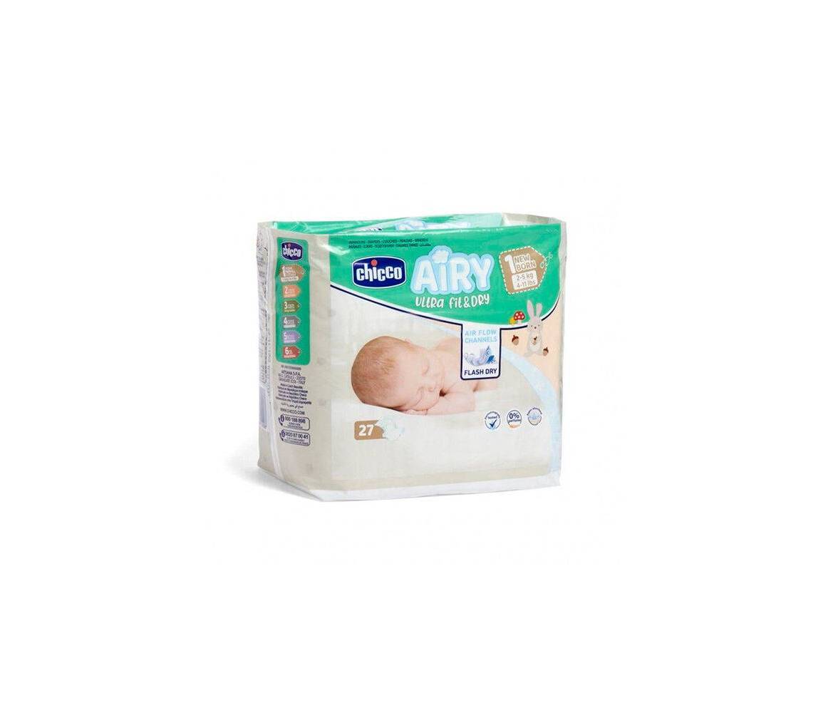 CHICCO PAÑAL AIRY NEWBORN 2-5KG  27 UDS