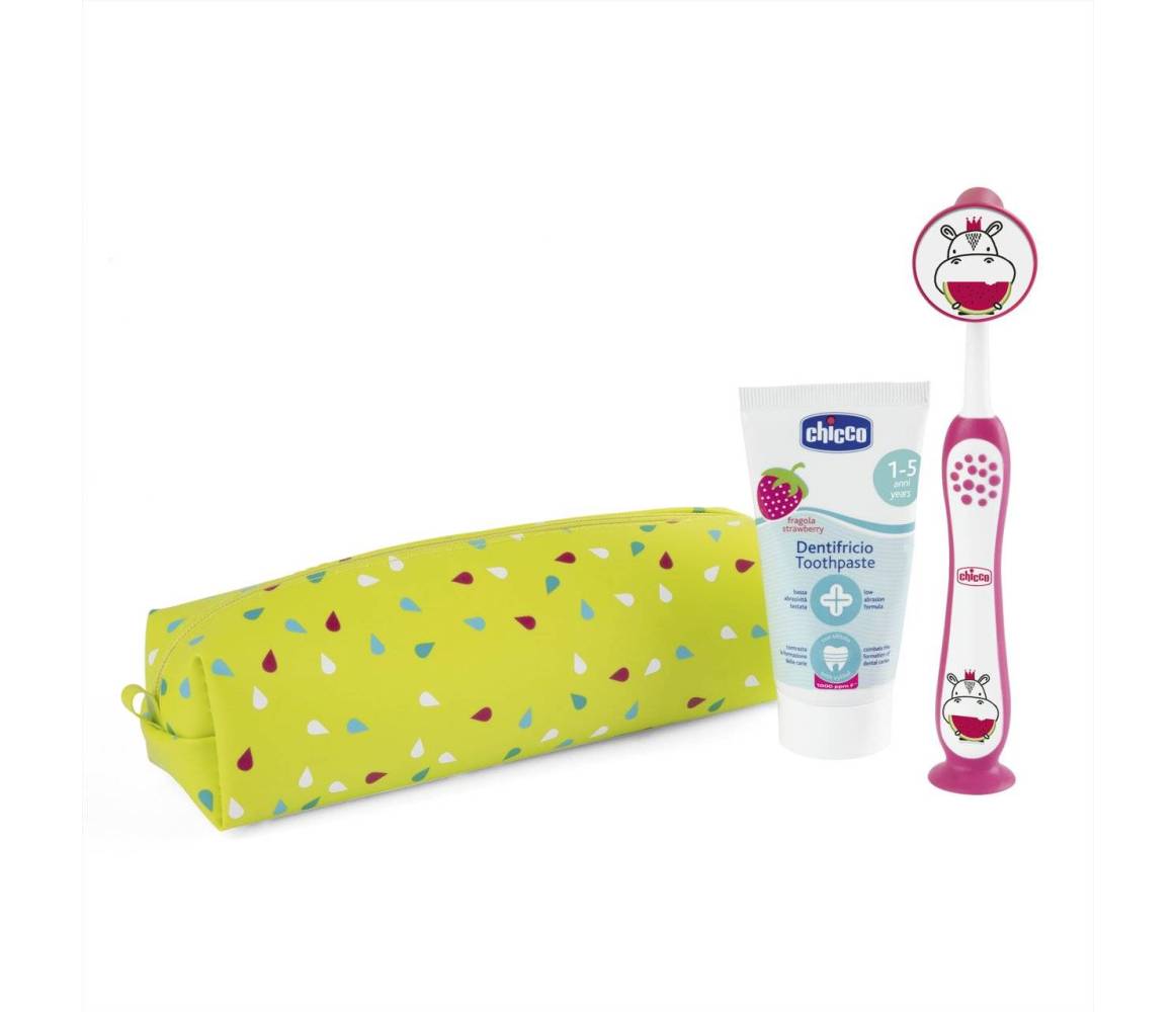 CHICCO SET DENTAL INFANTIL 3-6 AÑOS HIPPO