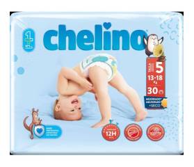 PAÑAL INFANTIL CHELINO TALLA 5 13 - 18 KG 30 PAÑ