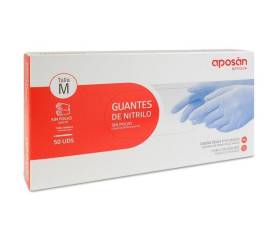 APOSAN GUANTES NITRILO SIN POLVO T-M 50U