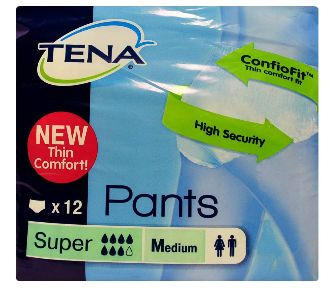 TENA PANTS SUPER 80-100CM MEDIANA 12 UNIDADES